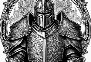 knight heavy armor tattoo idea