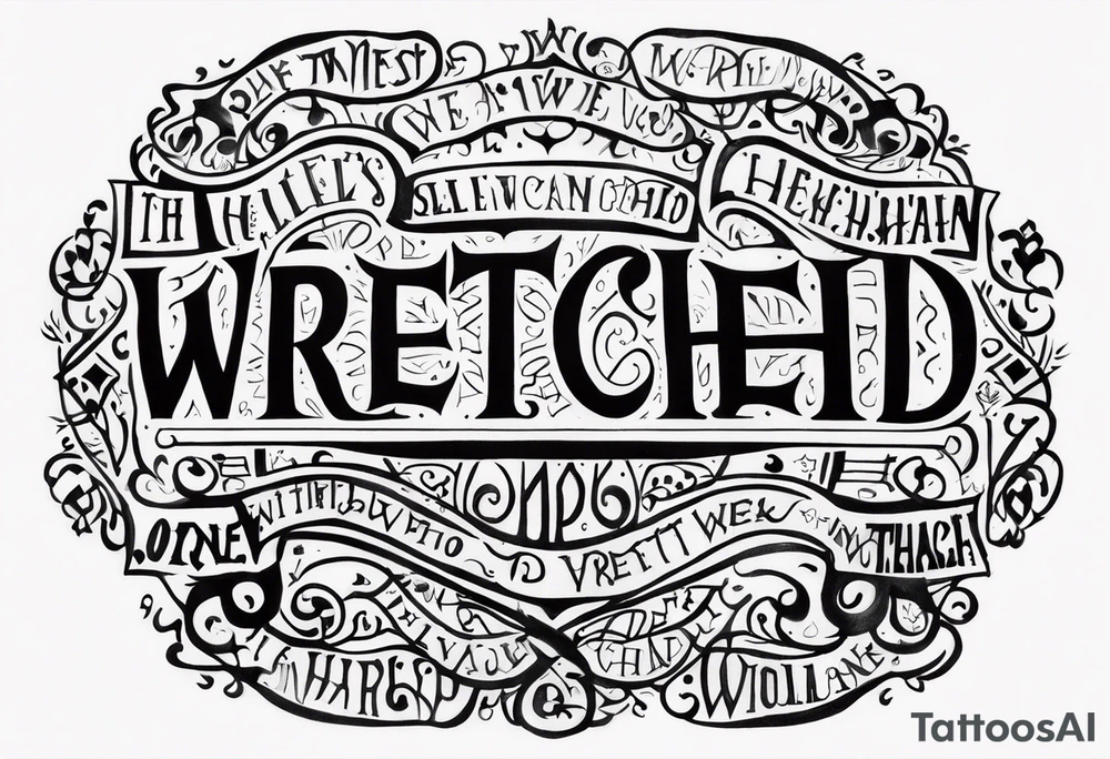 “Wretched” tattoo idea