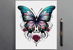 A butterfly that looks like a skull. tattoo idea
