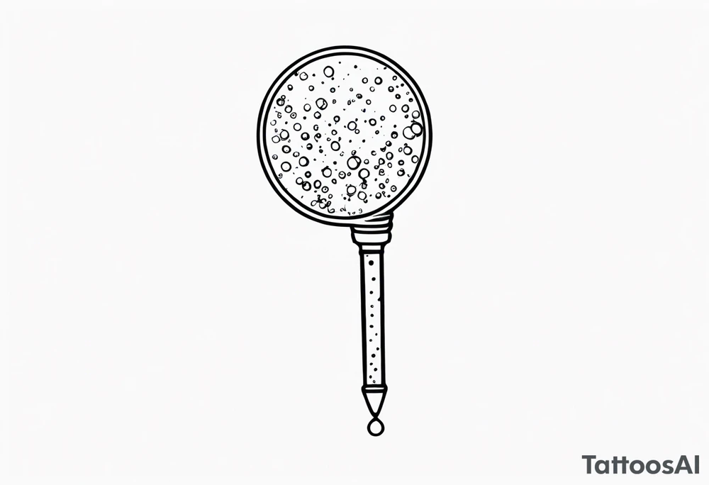 sparkling wand with bubbles tattoo idea