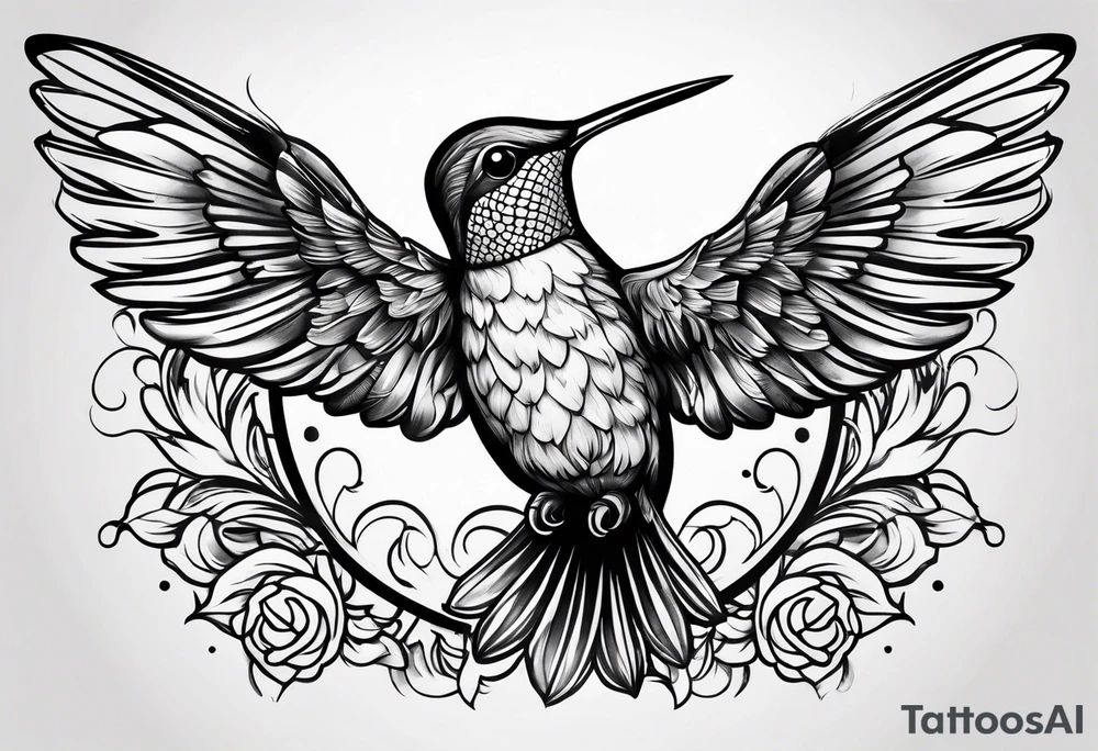 hummingbird tattoo idea