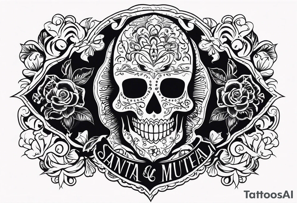 santa muerta tattoo idea