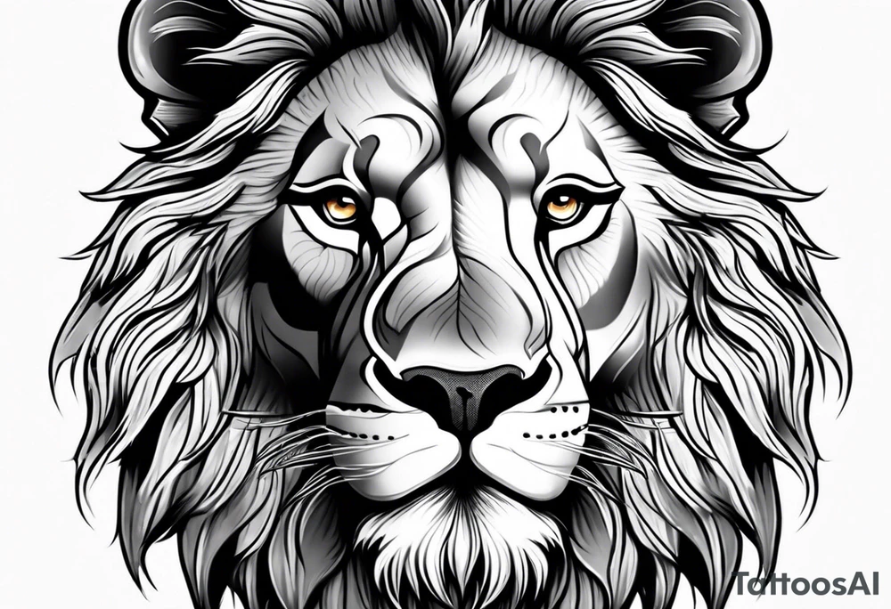 a majestic lion tattoo idea