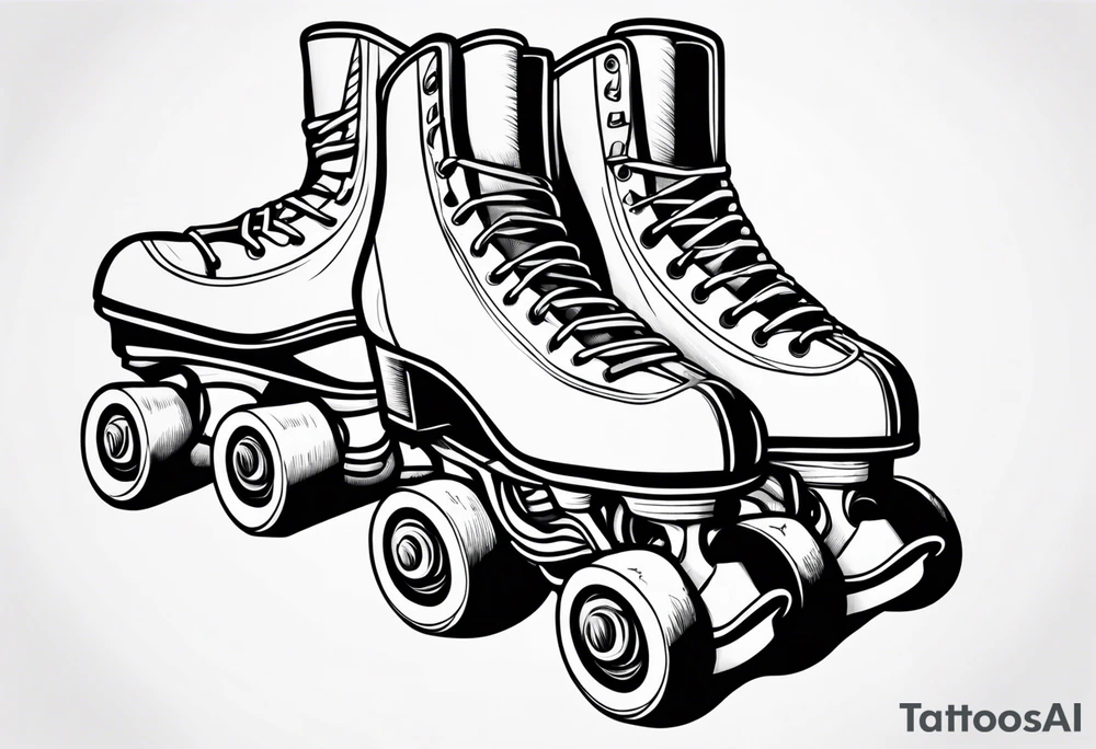 roller skates tattoo idea