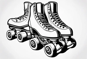 roller skates tattoo idea