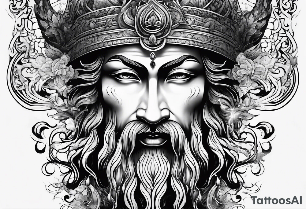 God of water tattoo idea