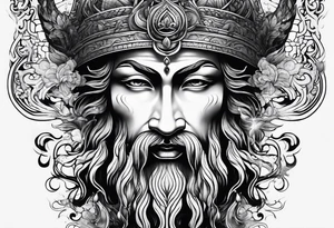 God of water tattoo idea