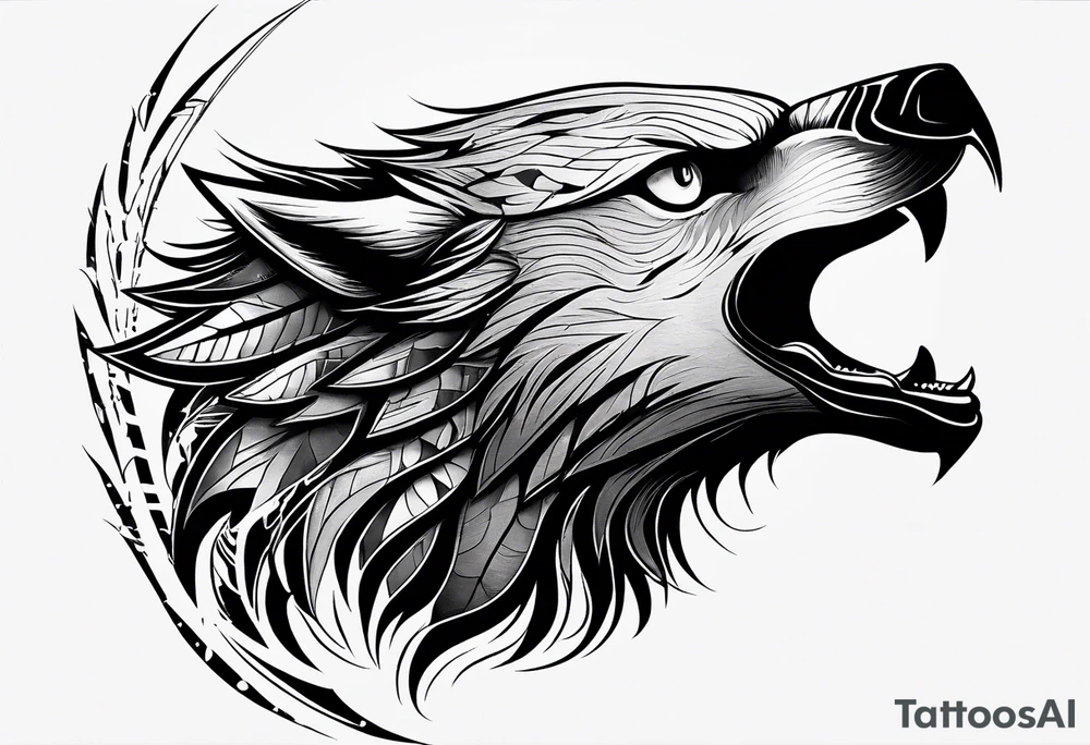 be a wolf at graund and be a eagle at sky at the same time tattoo idea be a wolf at graund and be a eagle at sky at the same time tattoo idea