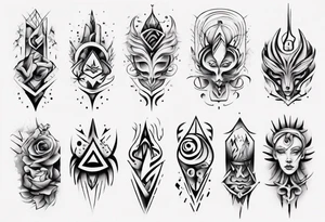abstract tattoo on the hand tattoo idea