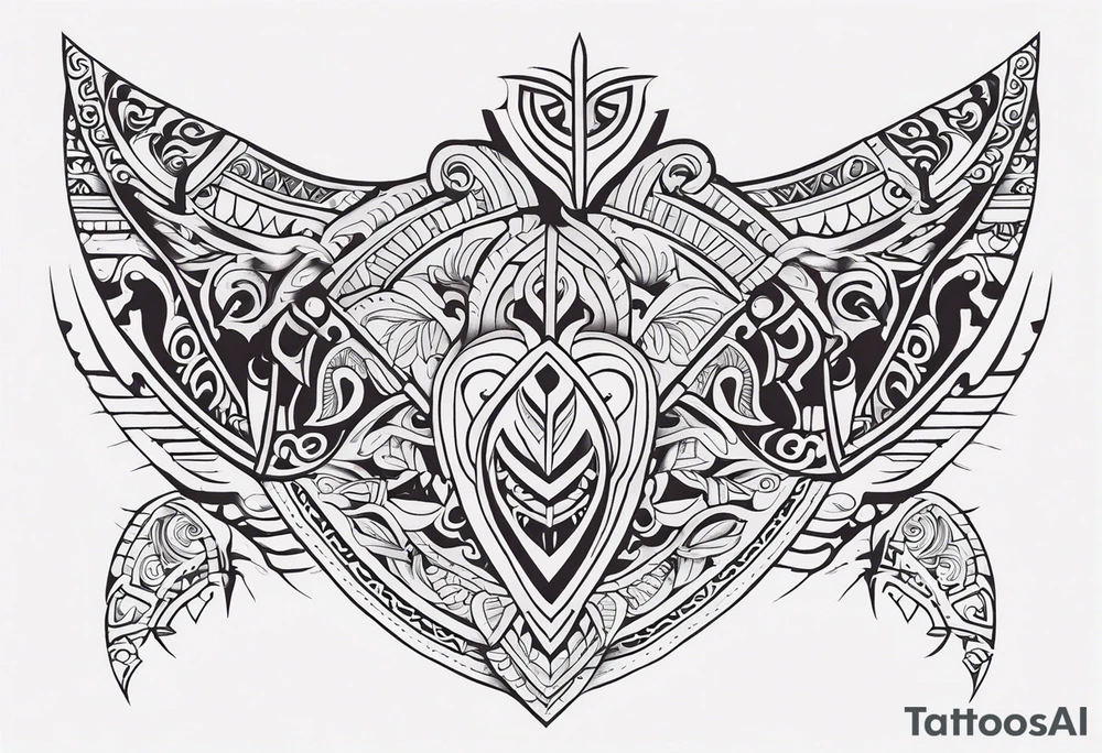 Maori back and neck tattoo design tattoo idea