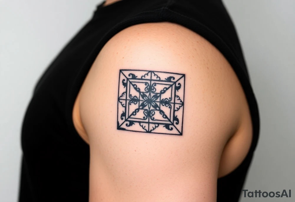 inspiration: my childhood home had an arrangement of tiles in the formation of golden ratio. use this to create a tattoo for me with NO COLOURS using the idea of golden ratio. placement on upper outer arm or top of bicep so not too big. give me a range of ideas . I want to symbolise how nature is made from golden ratio. the golden ratio was in a rectangular form. also show me ideas of tattoos placed on bicep not on the back
USE GOLDEN RATIO PLEASE tattoo idea