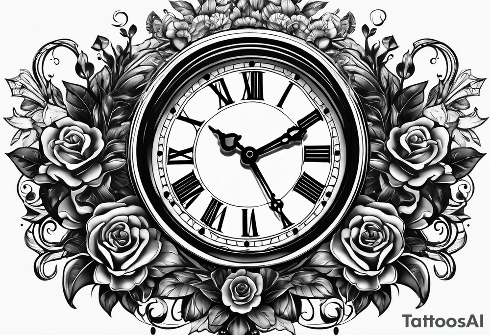 Dark clock tattoo idea
