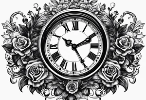 Dark clock tattoo idea