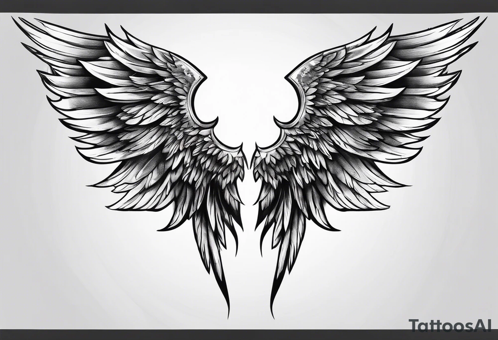Angel wings tattoo idea