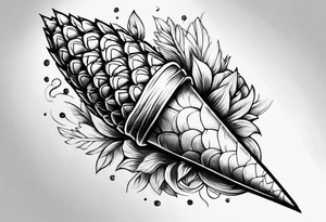 raw cone tattoo tattoo idea