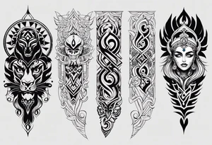 kali ma, alien goddess, valkrye, aries, cosmic pirate, divine feminine, zenza resonance, pachamama, lotus azul, blank panther, eagle, skull, 5D, nueva gaya, dna 12, left side chest tatoo tattoo idea
