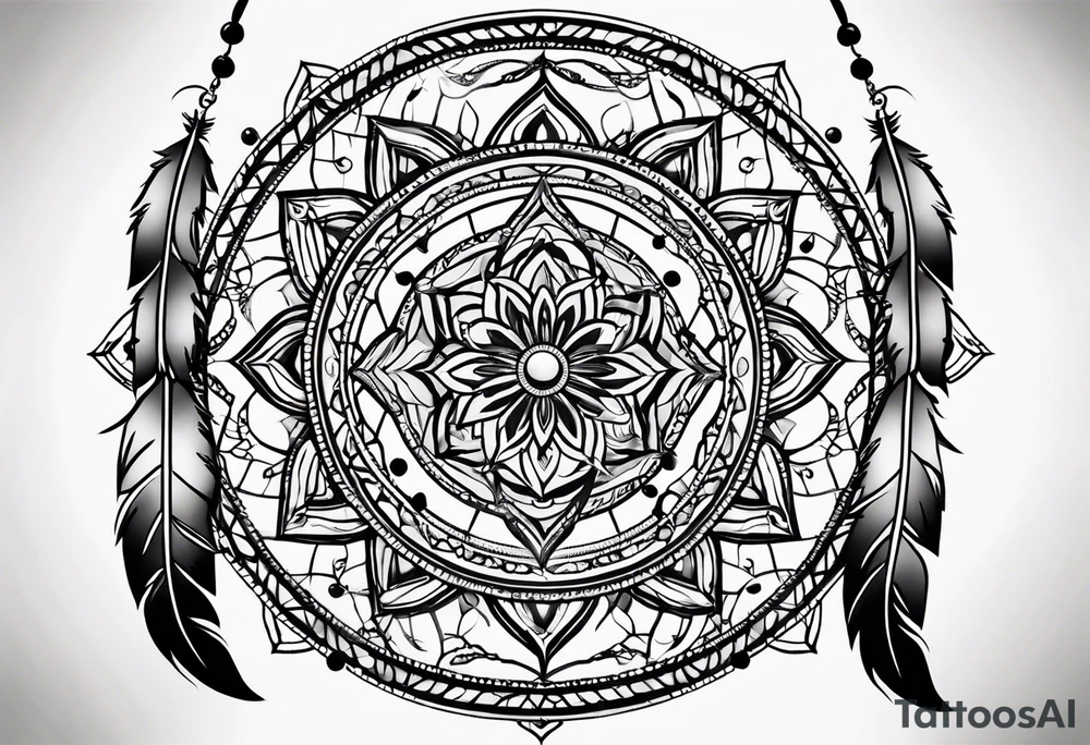 dream catcher with meaning of love tattoo idea