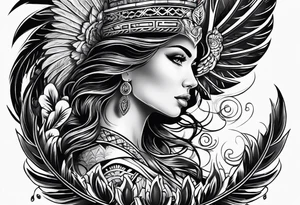 Phoenix mexican style tattoo idea