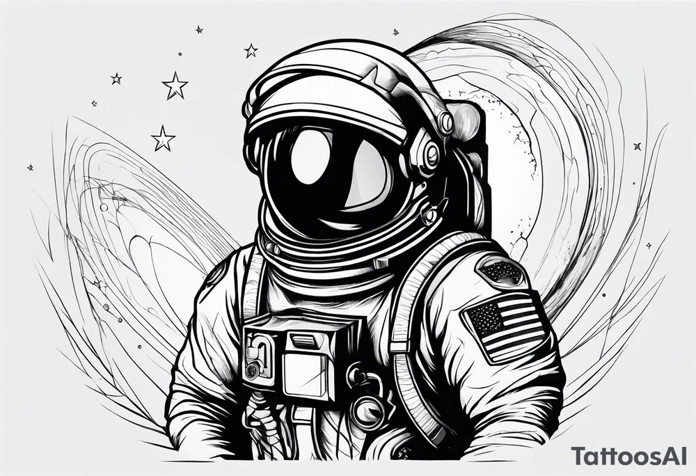 astronaut tattoo idea