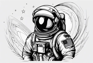 astronaut tattoo idea