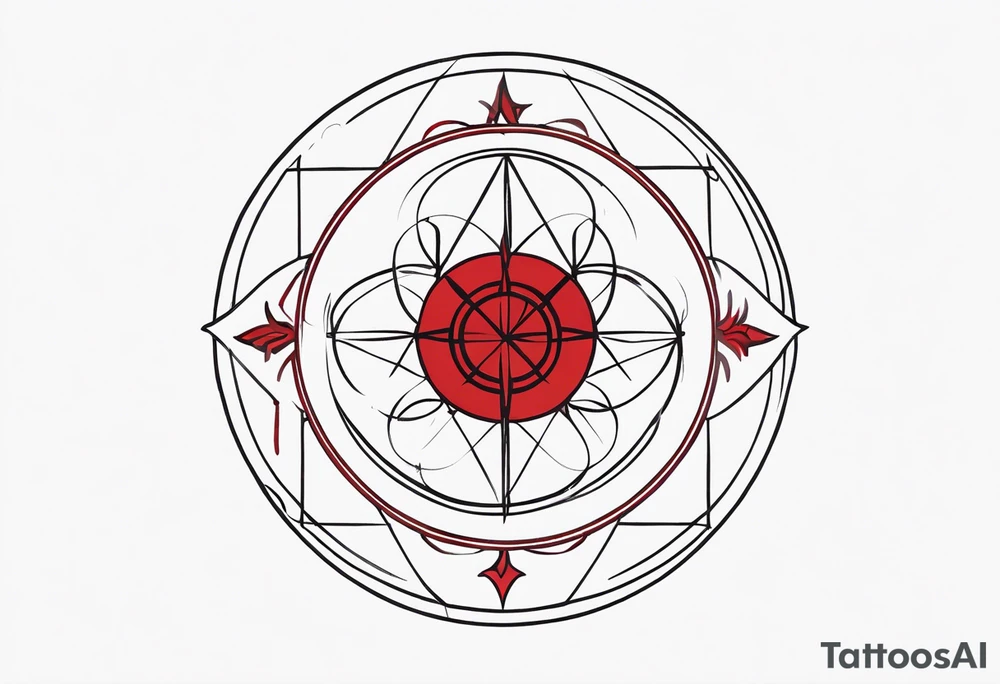 submission, red mark, brand, circular sigil tattoo idea