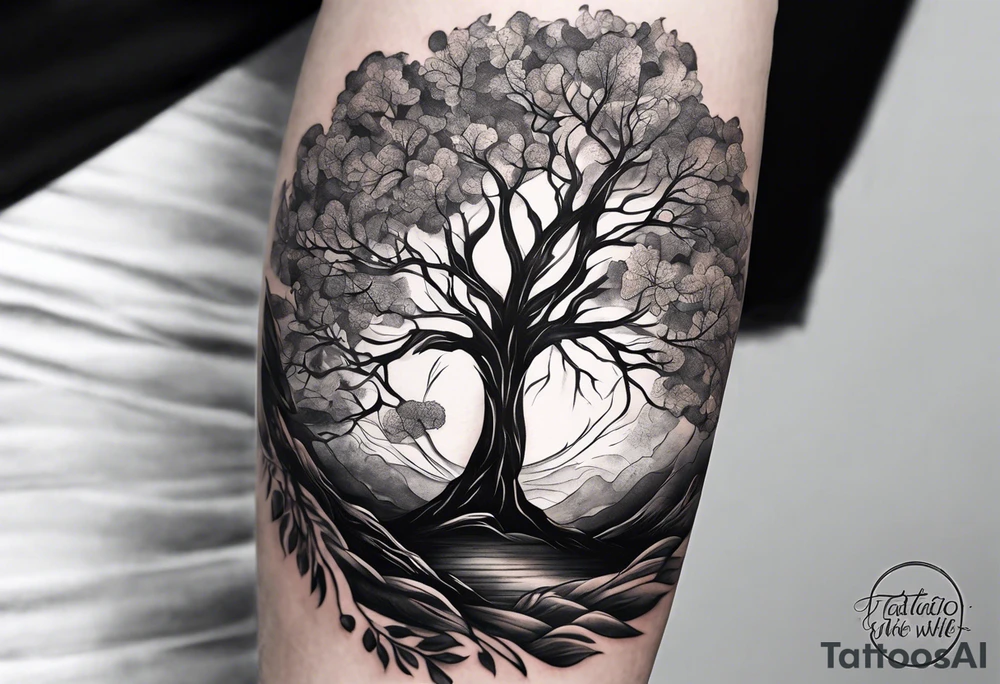 If you feel like you are losing everything, remember tress lose their leaves every year, yet they still stand tall and wait for better days to come. tattoo idea