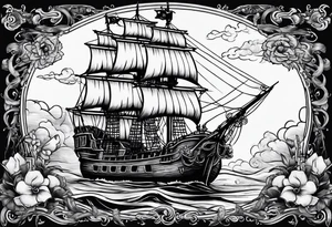pirate walking the plank of life tattoo idea