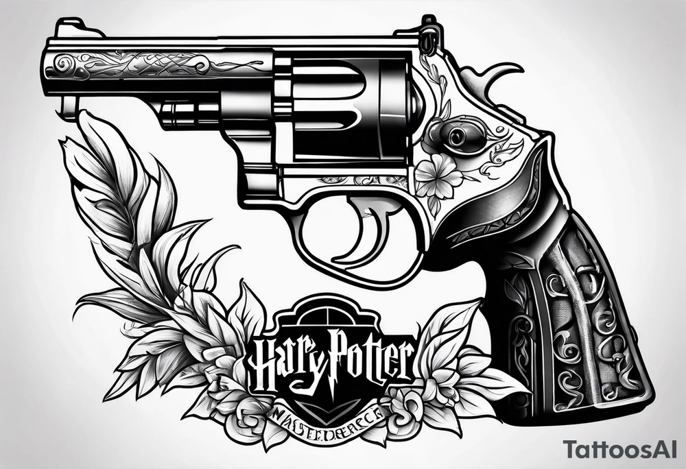 harry potter shooting gun tattoo idea