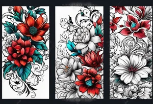 FLORAL PATTERN, SEEMLESS tattoo idea