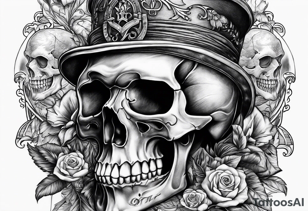 Skull dead men tell no tales tattoo idea