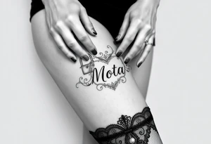 A lock with the name Mota tattoo idea