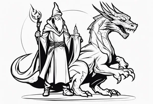 Wizard with dragon tattoo idea