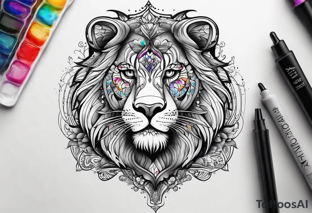 In spite of ourselves we’ll end up sitting on a rainbow, with big ol hearts dancing in our eyes tattoo idea