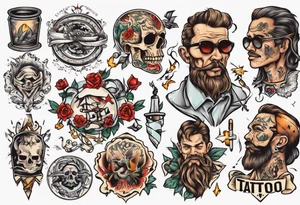 man getting tattoo tattoo idea
