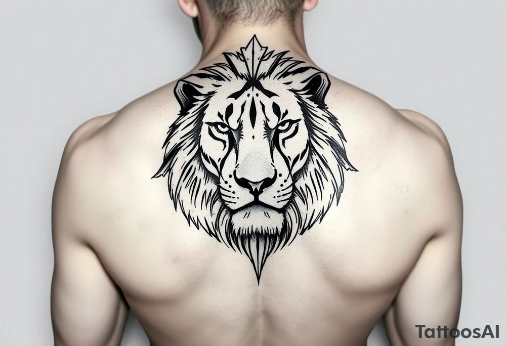 Bold. cover up .saying Evil Side from ear to ear on front of neck. black and white . Lion . tattoo idea