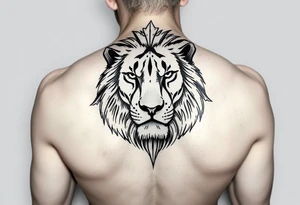 Bold. cover up .saying Evil Side from ear to ear on front of neck. black and white . Lion . tattoo idea