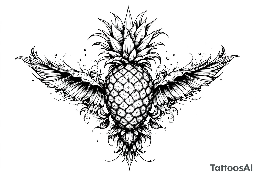 Crown pineapple vagina tattoo idea