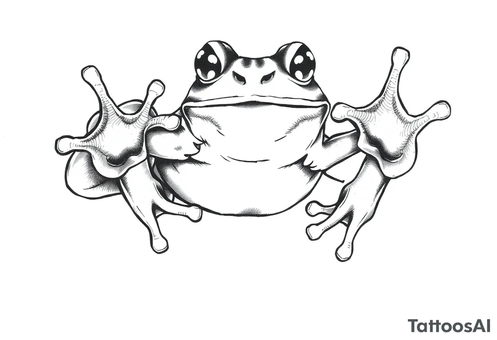 fighting frog tattoo idea
