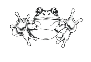 fighting frog tattoo idea
