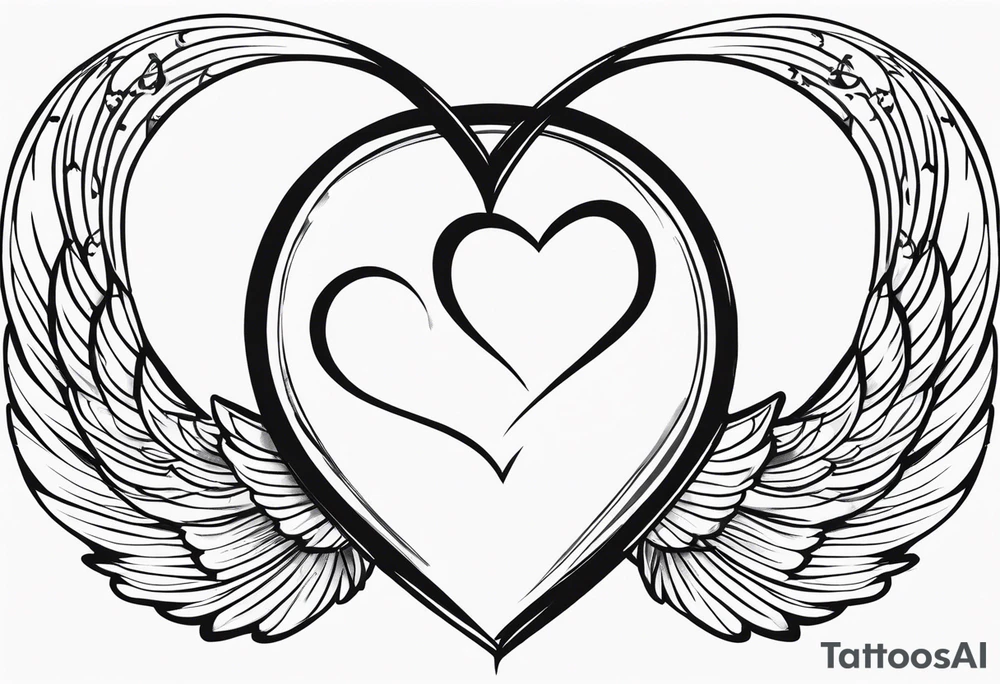 Liam Payn One Direction Memory Love Angel Wings Heart tattoo idea