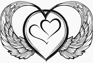 Liam Payn One Direction Memory Love Angel Wings Heart tattoo idea