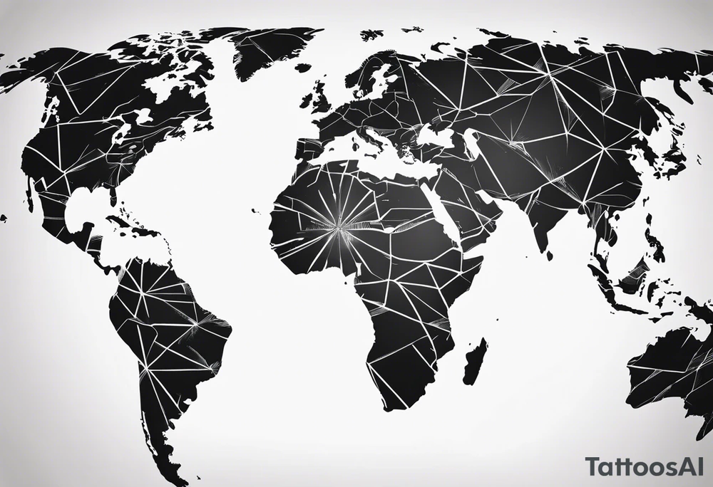travel, world map, leg tattoo tattoo idea
