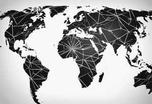 travel, world map, leg tattoo tattoo idea