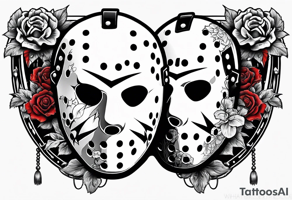 Friday the 13th Jason mask, horror tattoo idea