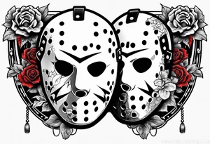 Friday the 13th Jason mask, horror tattoo idea