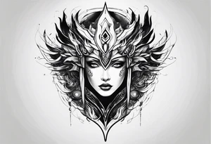Futuristic design with letters eegj tattoo idea