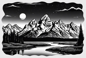 grand Teton mountain tattoo idea