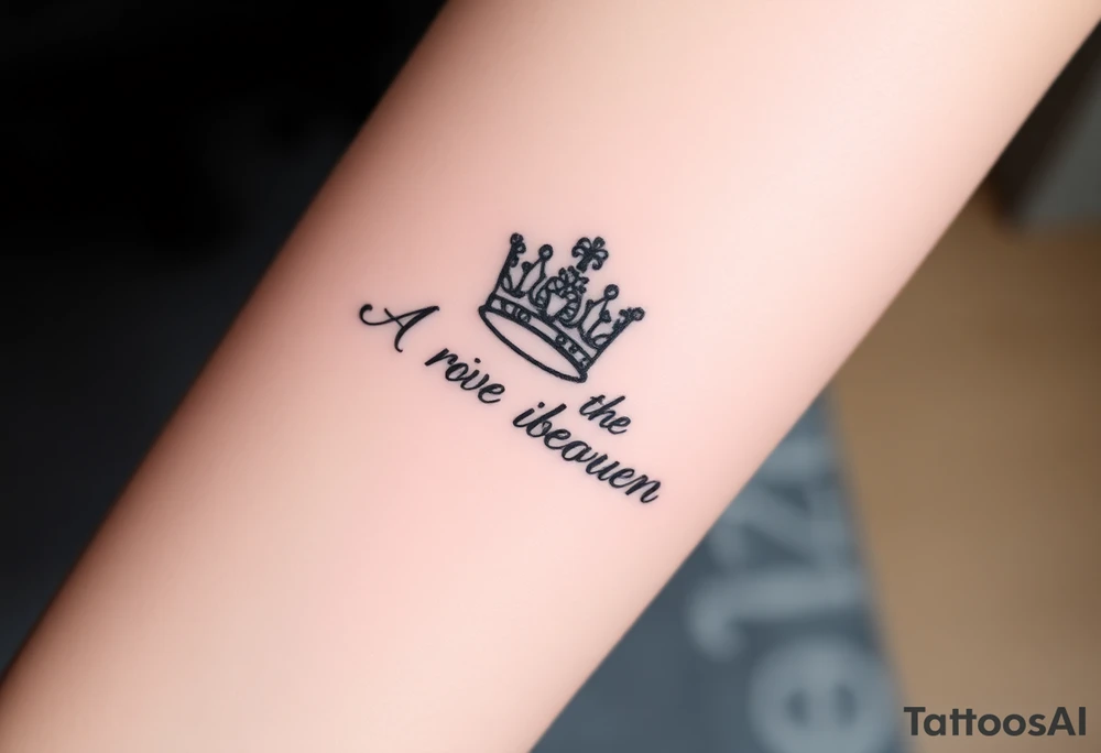 A rose with a kings crown above it tattoo idea