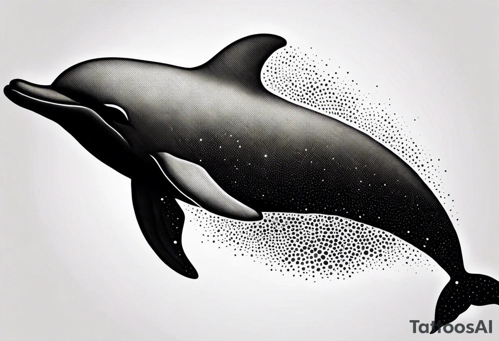 simple dolphin silhouette tattoo idea