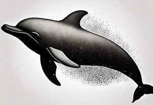 simple dolphin silhouette tattoo idea
